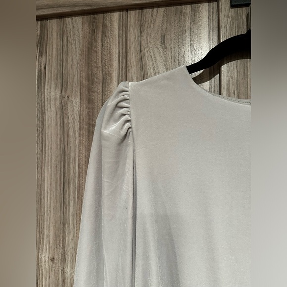 NWT Velvet Ruched Side Asymmetrical Midi Dress - Picture 8 of 11